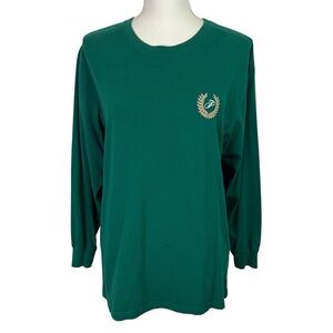 Pink Victoria’s Secret Pullover Casual Top Sz XS Color Green Long Sleeves Logo